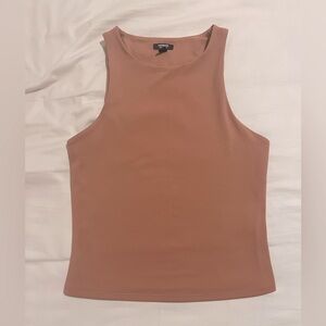Express Body Contour Top: Light Beige Pink